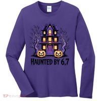 Haunted By 67 Halloween 6-7 Meme Spooky Costume Women's Long Sleeve Shirt thumb 0