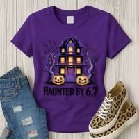 Haunted By 67 Halloween 6-7 Meme Spooky Costume Women's T-Shirt thumb 3