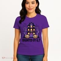 Haunted By 67 Halloween 6-7 Meme Spooky Costume Women's T-Shirt thumb 4