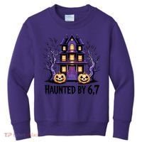 Haunted By 67 Halloween 6-7 Meme Spooky Costume Kids Sweatshirt thumb 0