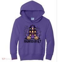 Haunted By 67 Halloween 6-7 Meme Spooky Costume Kids Hoodie thumb 0