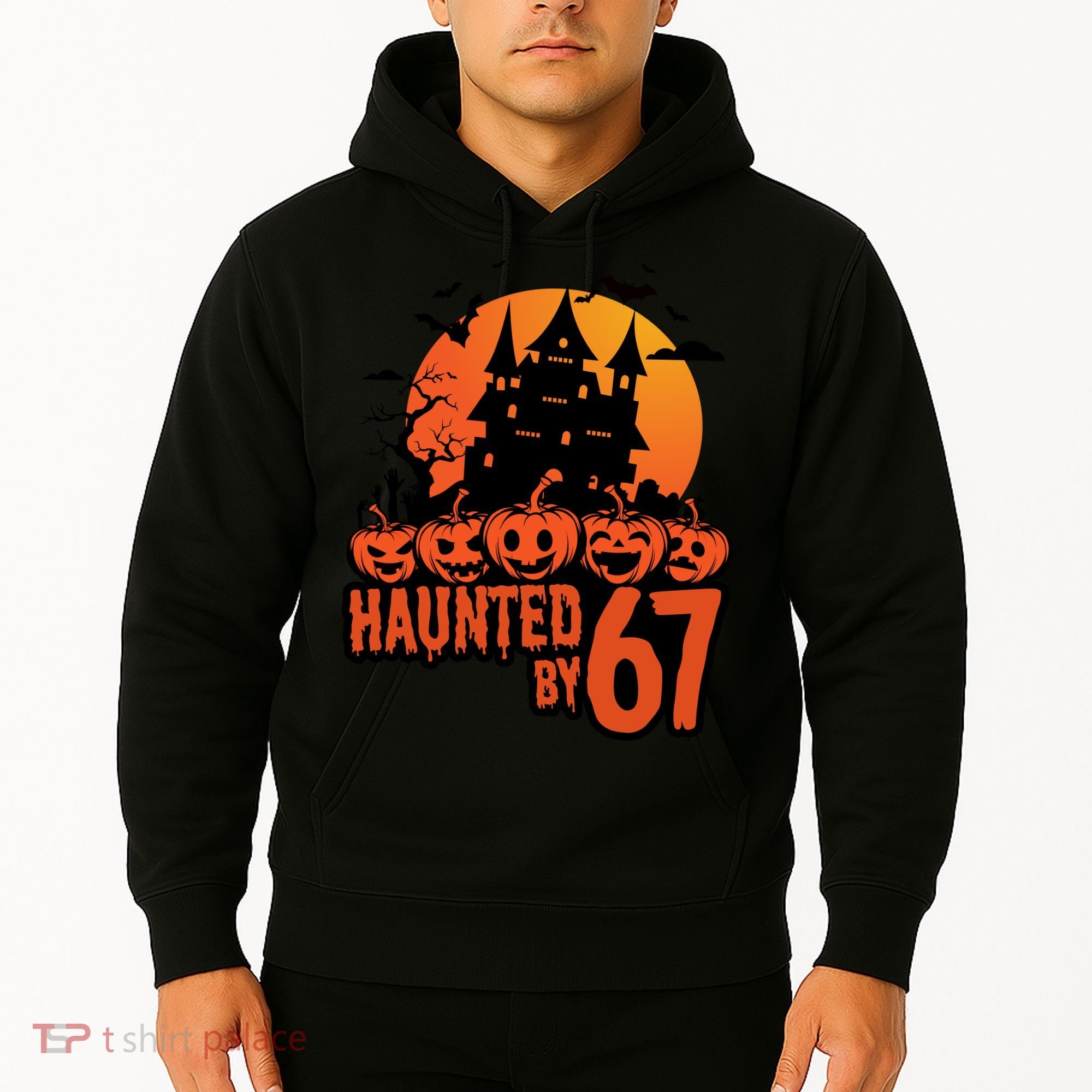Haunted By 67 Halloween 6-7 Spooky Meme Funny Hoodie