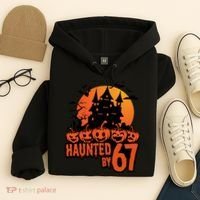 Haunted By 67 Halloween 6-7 Spooky Meme Funny Hoodie thumb 4