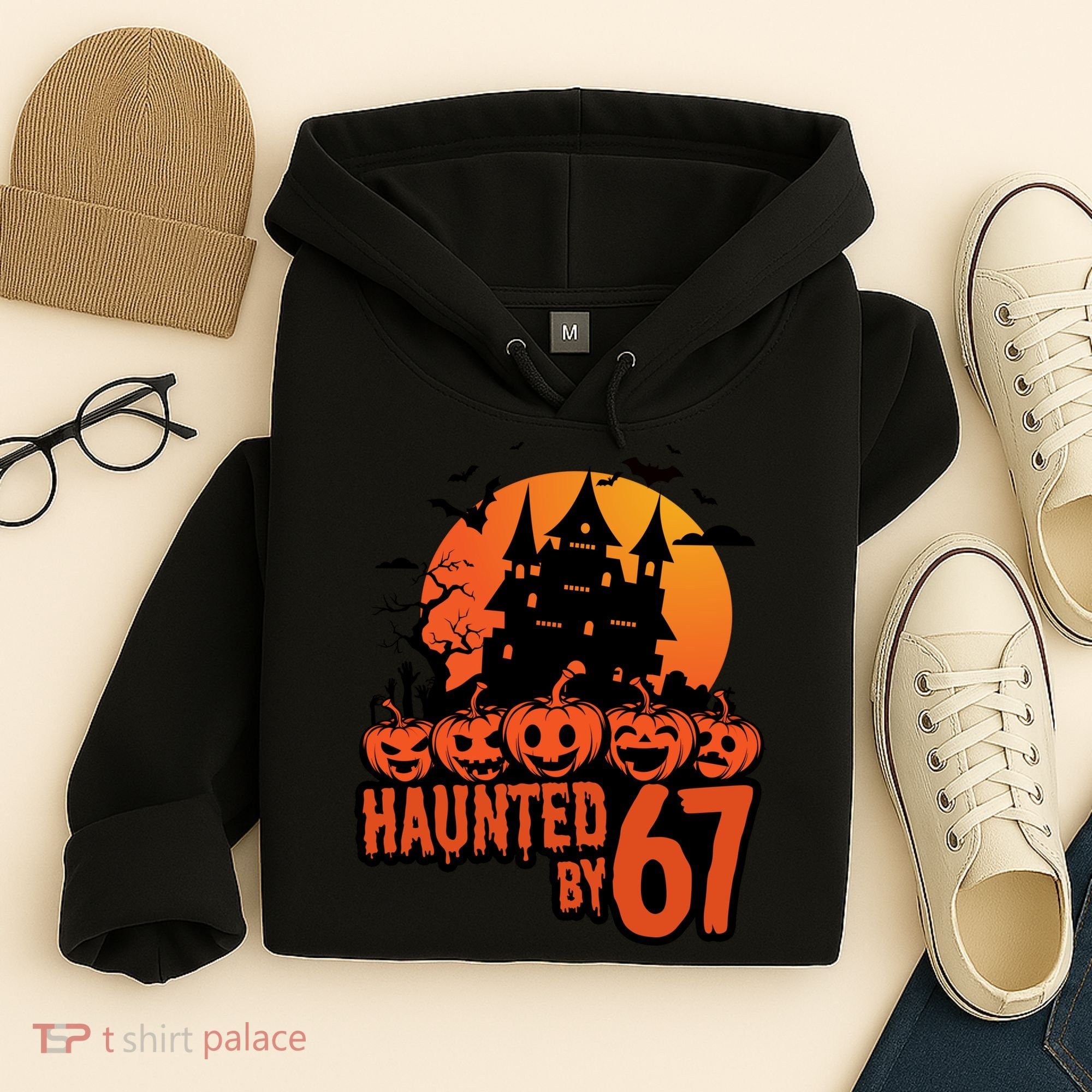 Haunted By 67 Halloween 6-7 Spooky Meme Funny Hoodie
