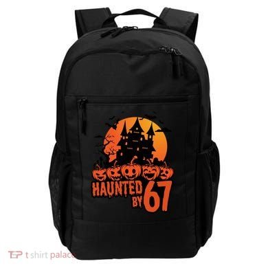 Haunted By 67 Halloween 6-7 Spooky Meme Funny Backpack