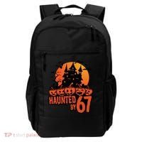 Haunted By 67 Halloween 6-7 Spooky Meme Funny Backpack thumb 0