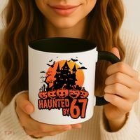 Haunted By 67 Halloween 6-7 Spooky Meme Funny Coffee Mug thumb 3