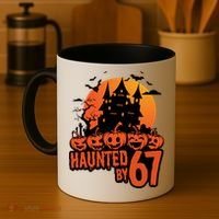 Haunted By 67 Halloween 6-7 Spooky Meme Funny Coffee Mug thumb 4