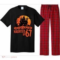 Haunted By 67 Halloween 6-7 Spooky Meme Funny Pajama Set thumb 0