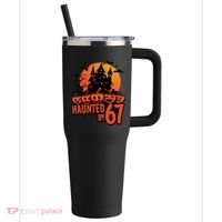 Haunted By 67 Halloween 6-7 Spooky Meme Funny 40oz Vacuum Insulated Stainless Steel Travel Tumbler thumb 0