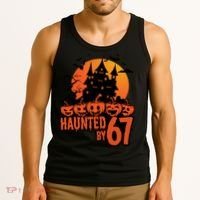 Haunted By 67 Halloween 6-7 Spooky Meme Funny Tank Top thumb 3