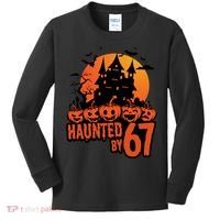 Haunted By 67 Halloween 6-7 Spooky Meme Funny Kids Long Sleeve Shirt thumb 0