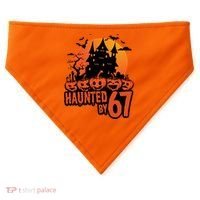 Haunted By 67 Halloween 6-7 Spooky Meme Funny USA-Made Doggie Bandana thumb 0