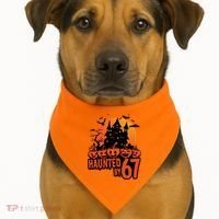 Haunted By 67 Halloween 6-7 Spooky Meme Funny USA-Made Doggie Bandana thumb 1