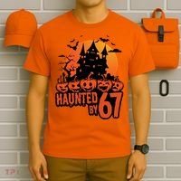 Haunted By 67 Halloween 6-7 Spooky Meme Funny T-Shirt thumb 6