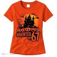 Haunted By 67 Halloween 6-7 Spooky Meme Funny Women's T-Shirt thumb 0