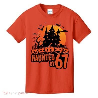 Haunted By 67 Halloween 6-7 Spooky Meme Funny Kids T-Shirt