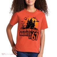 Haunted By 67 Halloween 6-7 Spooky Meme Funny Kids T-Shirt thumb 2