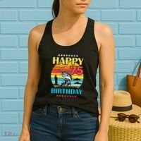 Happy Birthday 75 Year Old Birthday Fishing Fishermans 75th Women's Tank Top thumb 2