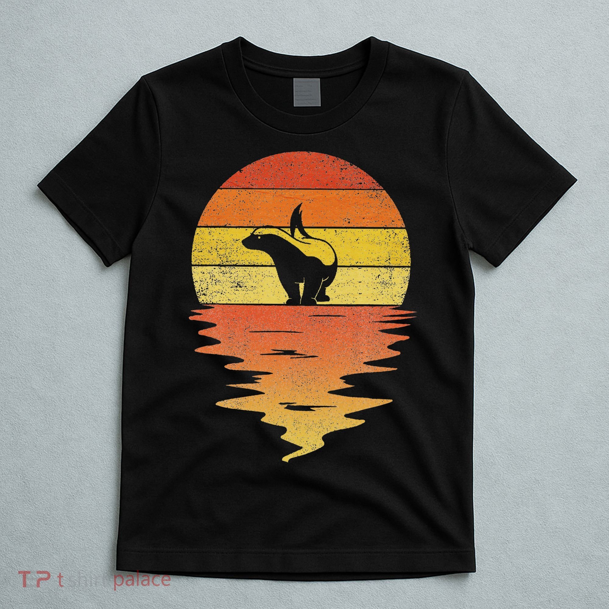 Honey Badger 70s Retro Sunset Vintage Honey Badger T-Shirt