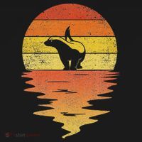Honey Badger 70s Retro Sunset Vintage Honey Badger T-Shirt thumb 7