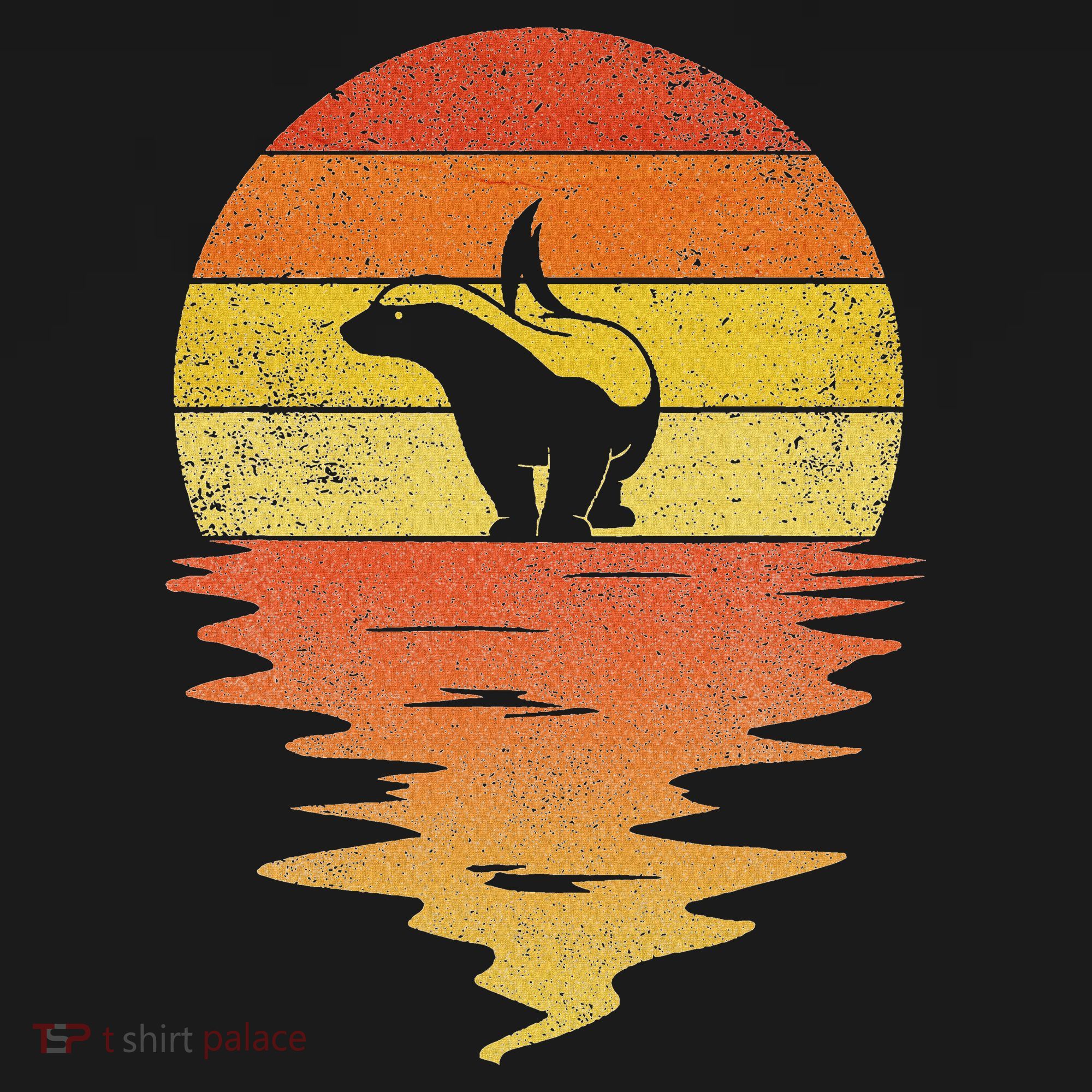 Honey Badger 70s Retro Sunset Vintage Honey Badger T-Shirt