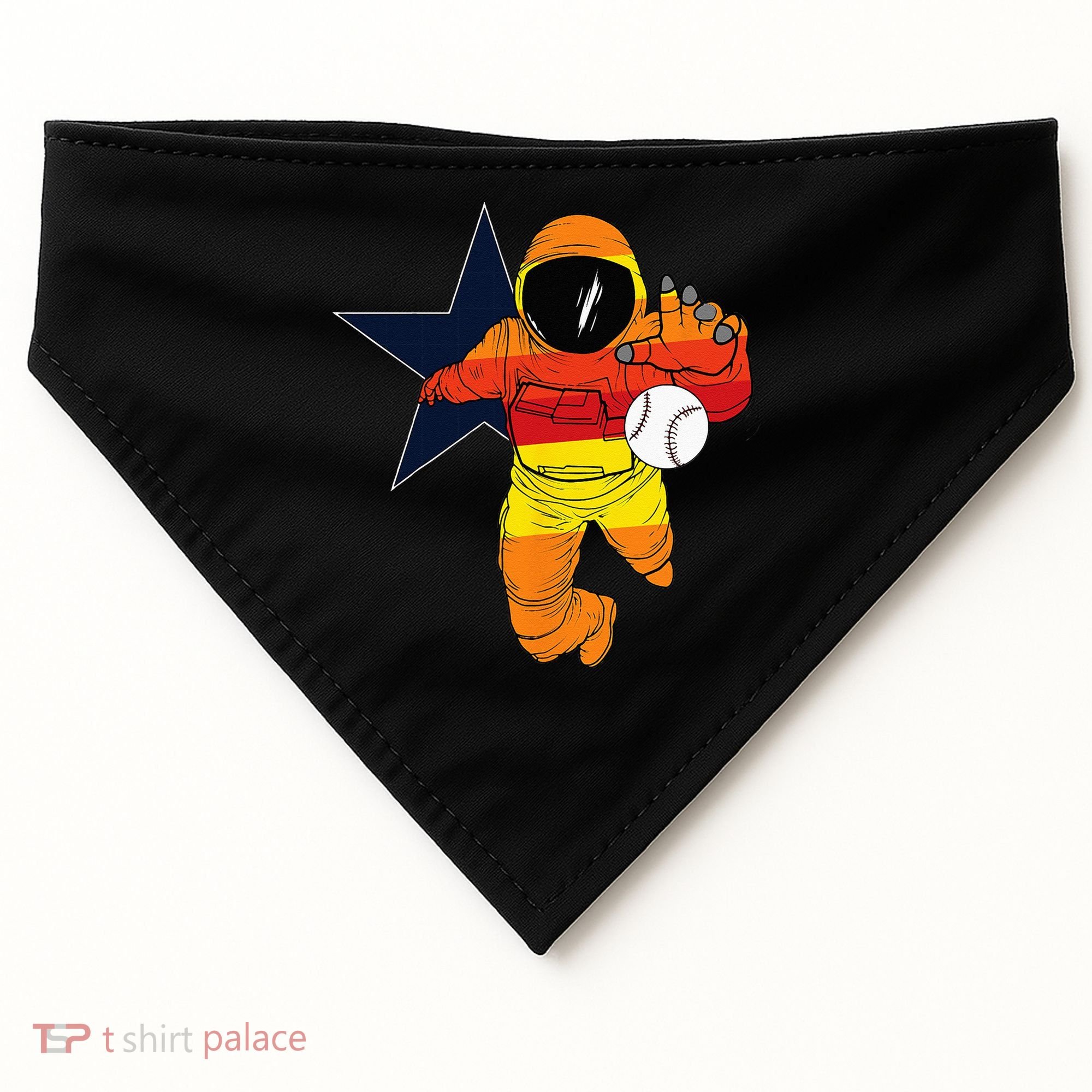 Houston Baseball Astronaut Space City USA-Made Doggie Bandana