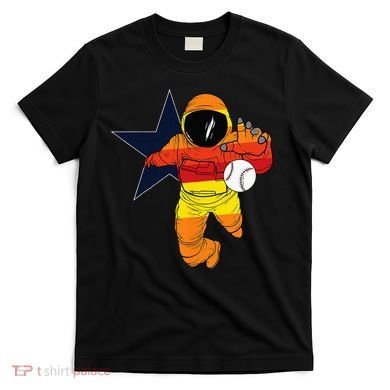 Houston Baseball Astronaut Space City T-Shirt