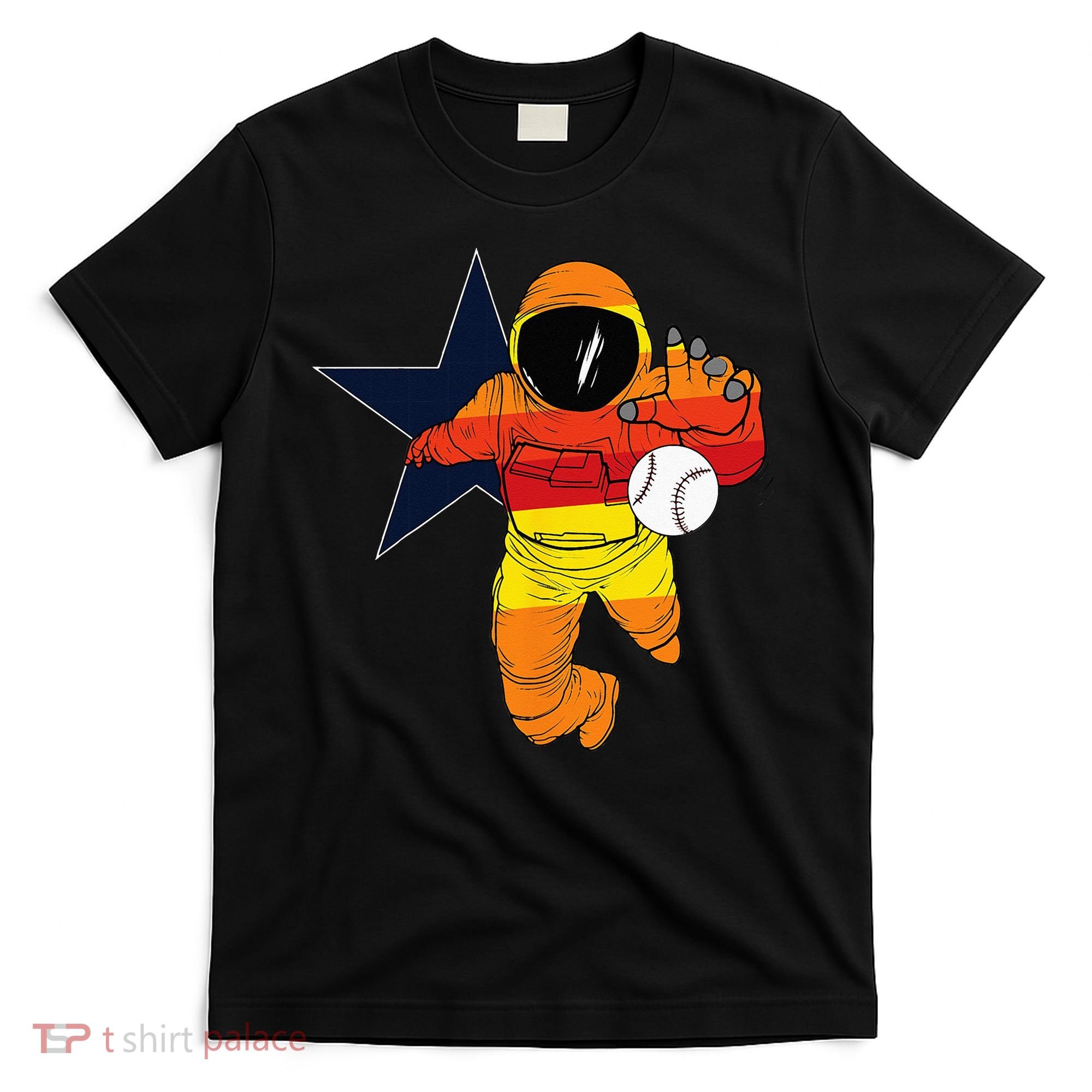 Houston Baseball Astronaut Space City T-Shirt