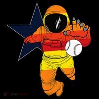 Houston Baseball Astronaut Space City Ornament thumb 1
