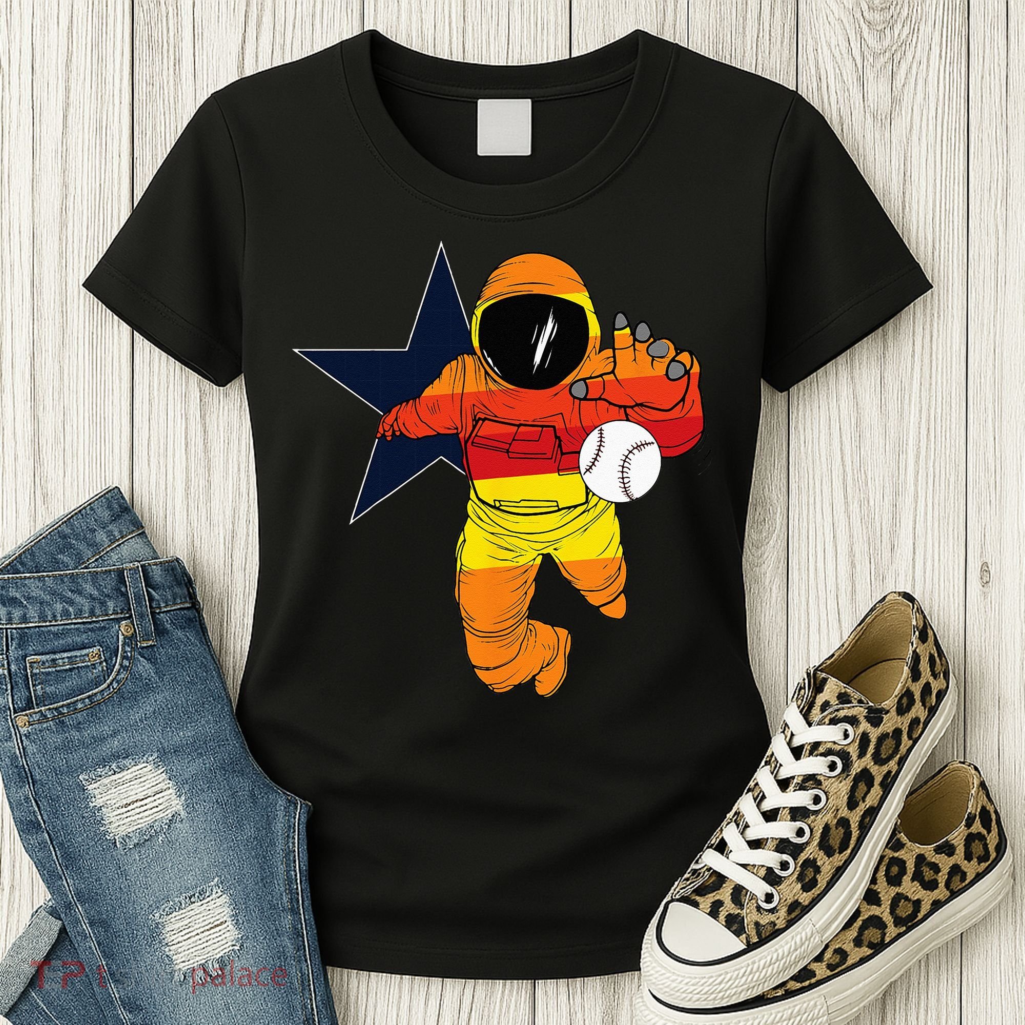 Houston Baseball Astronaut Space City Women's T-Shirt