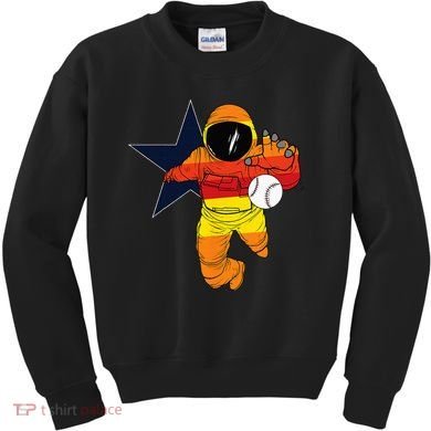 Houston Baseball Astronaut Space City Kids Sweatshirt