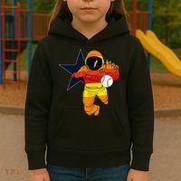 Houston Baseball Astronaut Space City Kids Hoodie thumb 3