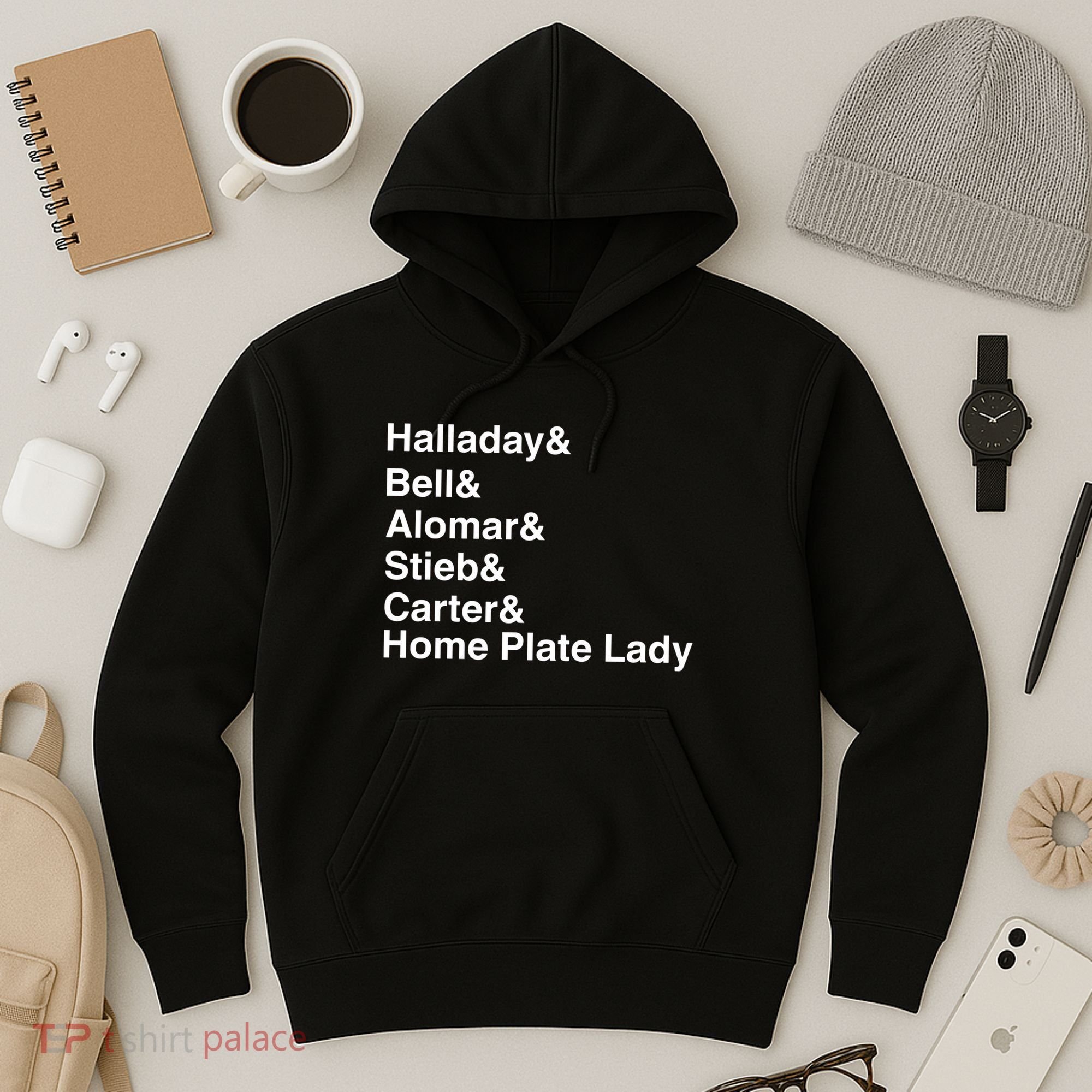 Halladay Bell Alomar Stieb Carter Home Plate Lady Hoodie