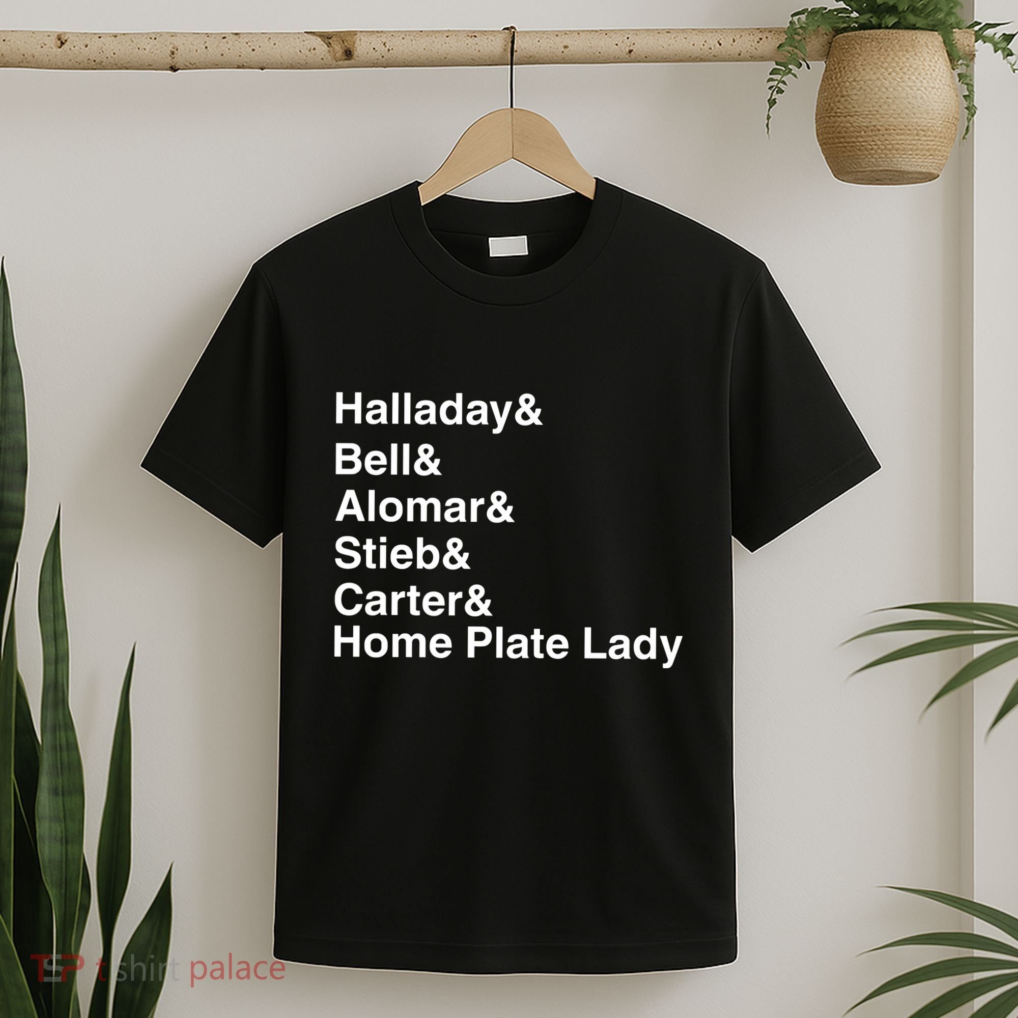 Halladay Bell Alomar Stieb Carter Home Plate Lady T-Shirt
