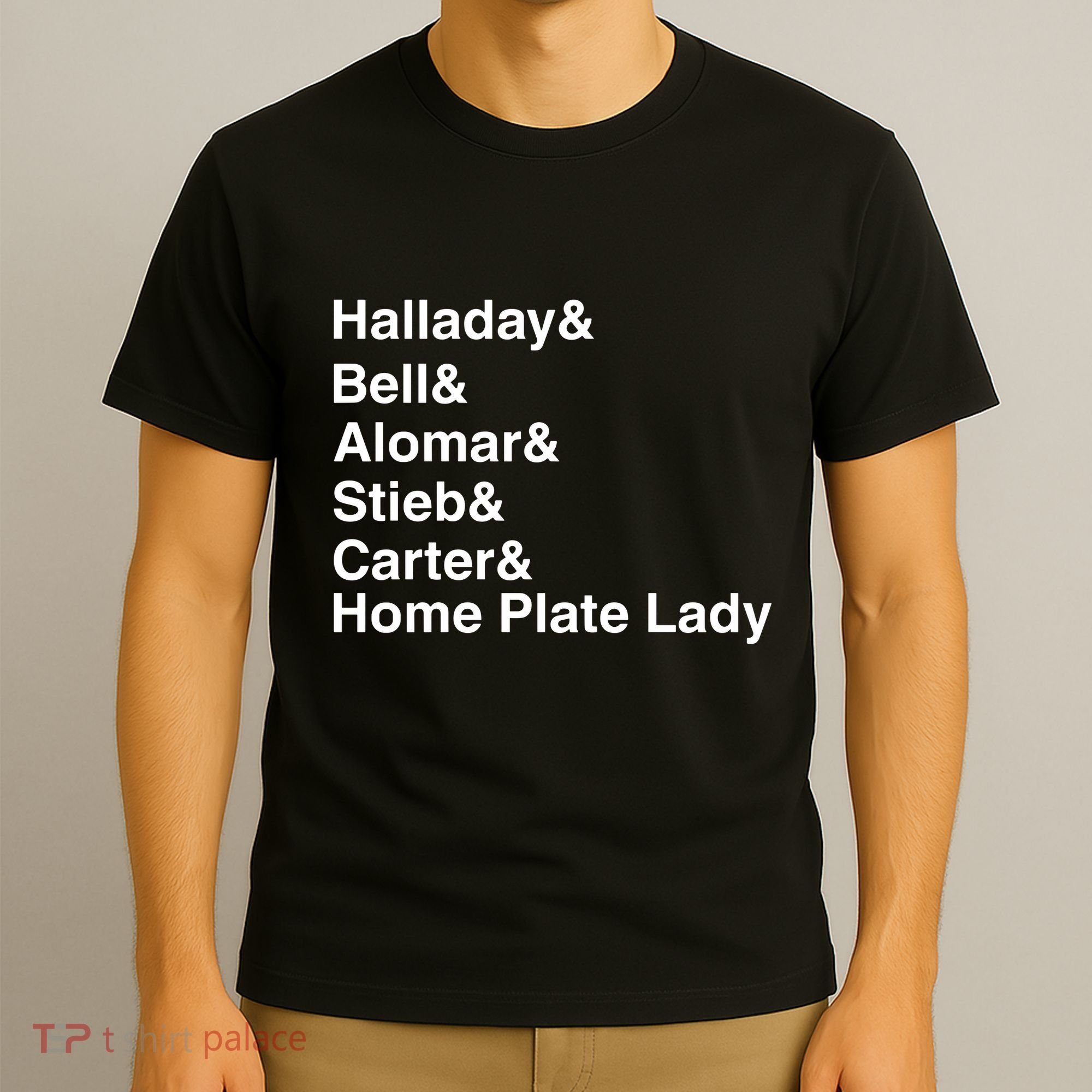 Halladay Bell Alomar Stieb Carter Home Plate Lady T-Shirt