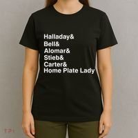 Halladay Bell Alomar Stieb Carter Home Plate Lady T-Shirt thumb 4