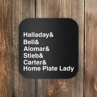 Halladay Bell Alomar Stieb Carter Home Plate Lady Coaster thumb 0