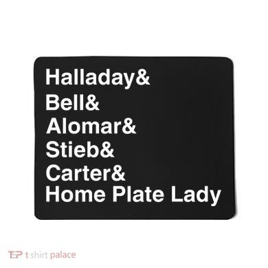 Halladay Bell Alomar Stieb Carter Home Plate Lady Mousepad