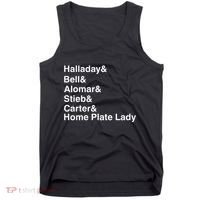 Halladay Bell Alomar Stieb Carter Home Plate Lady Tank Top thumb 0