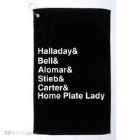 Halladay Bell Alomar Stieb Carter Home Plate Lady Golf Towel thumb 0
