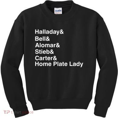 Halladay Bell Alomar Stieb Carter Home Plate Lady Kids Sweatshirt