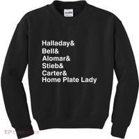 Halladay Bell Alomar Stieb Carter Home Plate Lady Kids Sweatshirt thumb 0