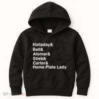 Halladay Bell Alomar Stieb Carter Home Plate Lady Kids Hoodie thumb 0
