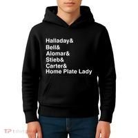 Halladay Bell Alomar Stieb Carter Home Plate Lady Kids Hoodie thumb 4