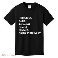 Halladay Bell Alomar Stieb Carter Home Plate Lady Kids T-Shirt thumb 0