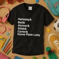 Halladay Bell Alomar Stieb Carter Home Plate Lady Kids T-Shirt thumb 3