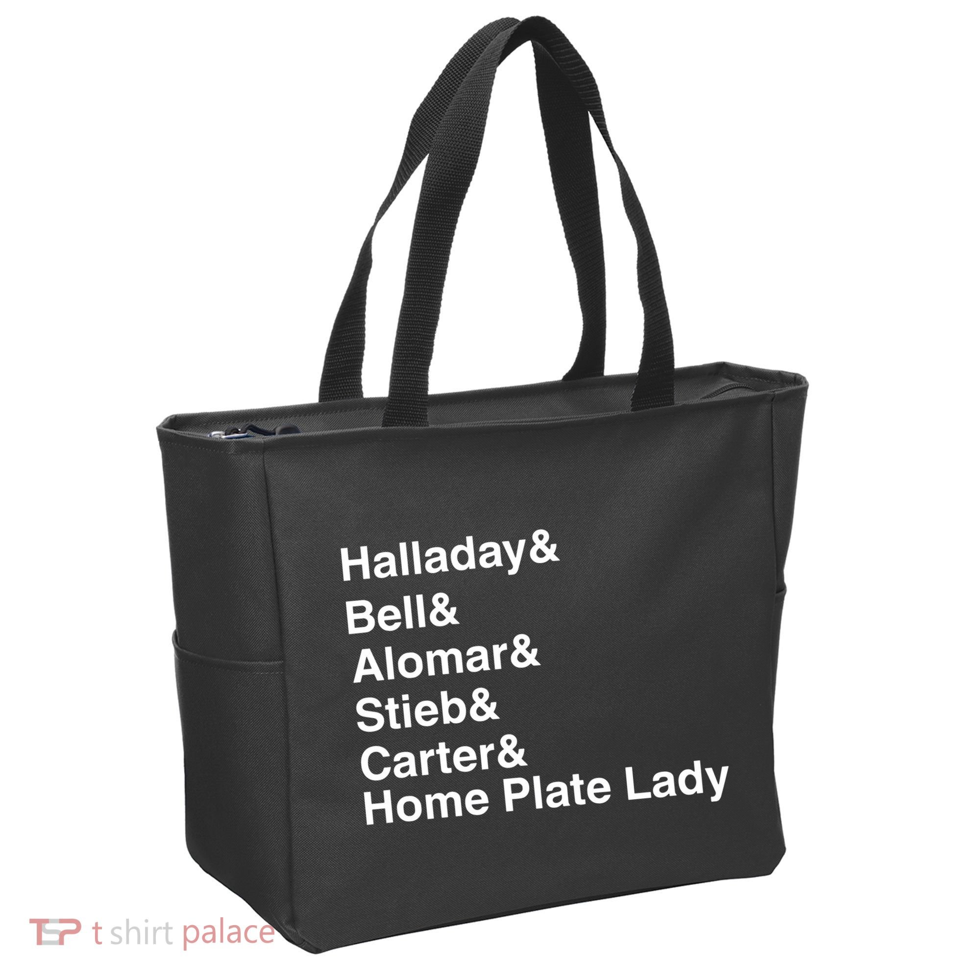 Halladay Bell Alomar Stieb Carter Home Plate Lady Tote Bag