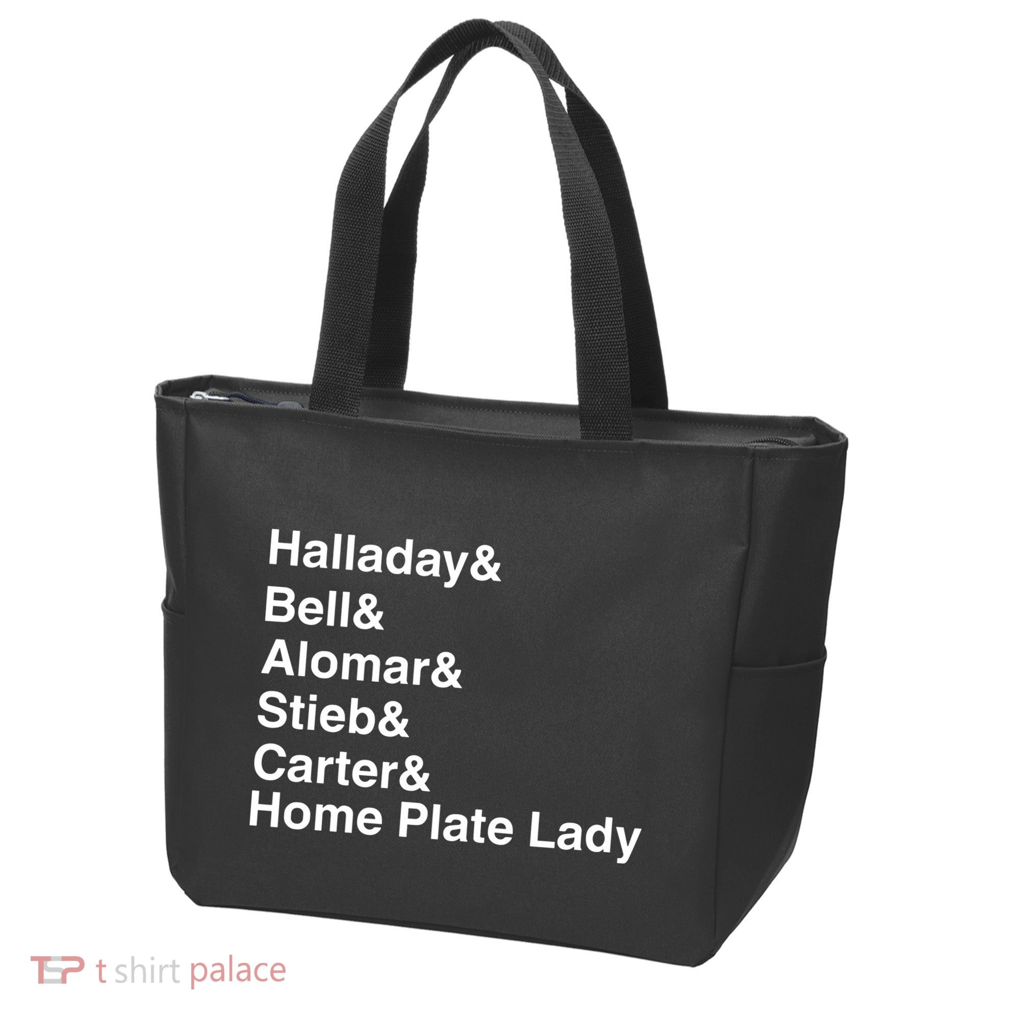 Halladay Bell Alomar Stieb Carter Home Plate Lady Tote Bag