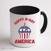 Happy Birthday America Cupcake Fourth Of July Meaningful Gift Coffee Mug thumb 1